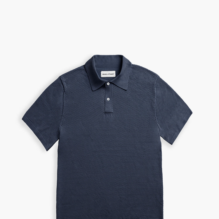 Men's Labs 3D Print-Knit Air Polo - Navy (Early Adopter)