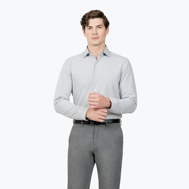 Men's Aero Zero Dress Shirt - Grey Grid