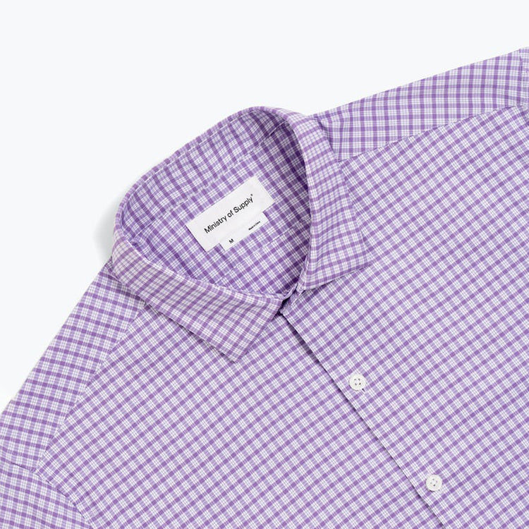 Men's Aero Shirt - Lavender Quad Grid