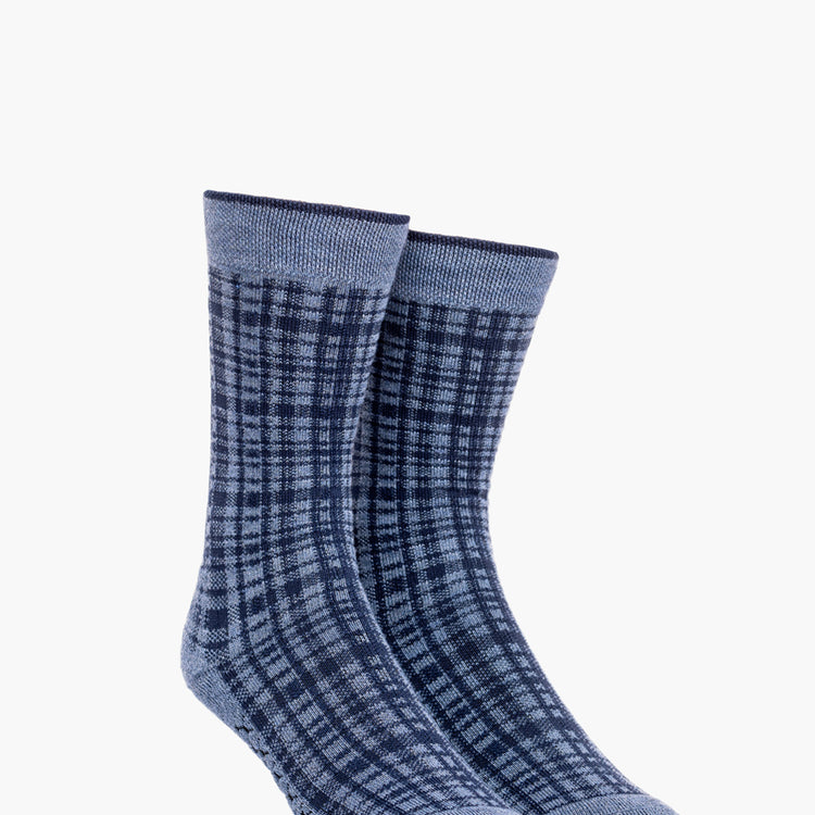 Atlas Dress Sock (AL6) - Blue Plaid