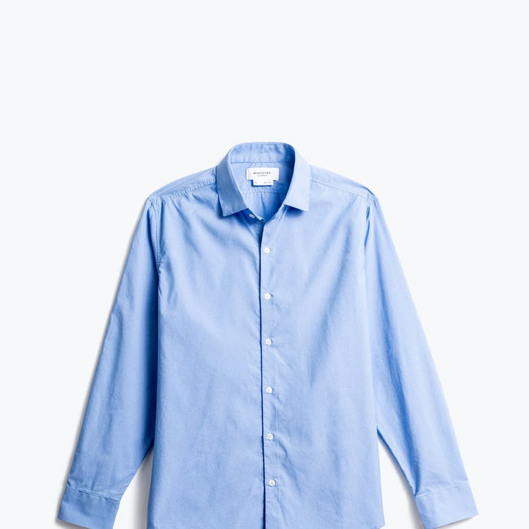 Men's Aero Dress Shirt - Solid Blue Nylon