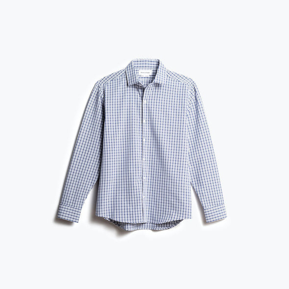 Men's Aero Zero Dress Shirt - Midnight Stripe Plaid