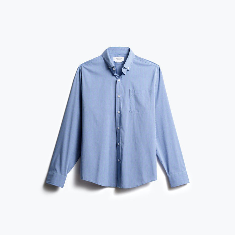 Men's Gemini Woven Shirt - Blue-on-Blue Grid