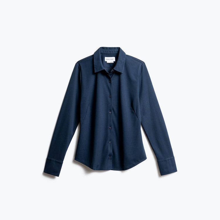 Women's Apollo Tailored Shirt - Navy (Recycled)