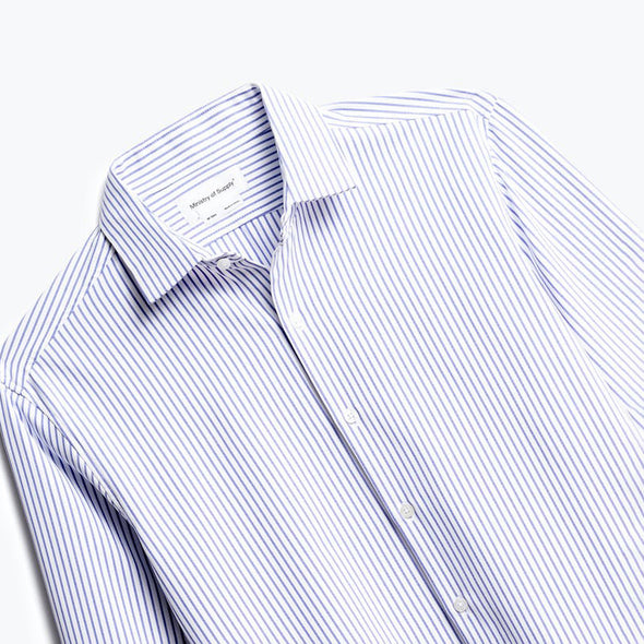 Men's Aero Zero Dress Shirt - Blue Stripe