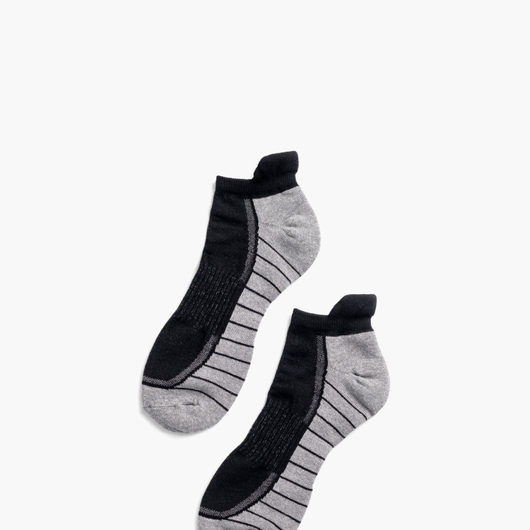 Atlas Ankle Sock - Black/Light Grey