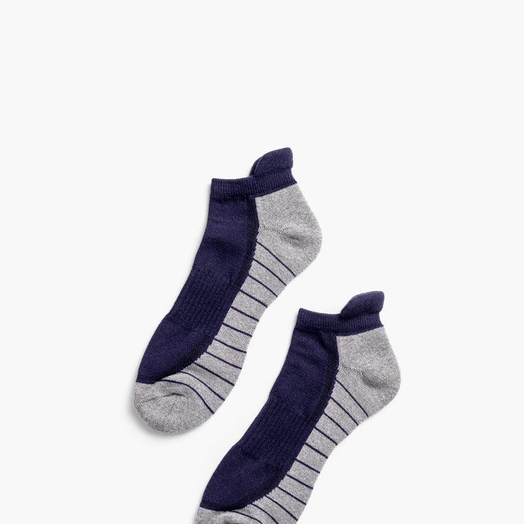 Atlas Ankle Sock - Navy/Light Grey