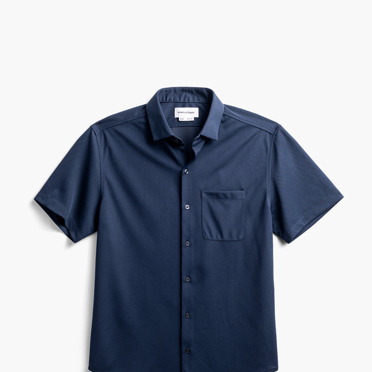 Men's Apollo Short Sleeve Sport Shirt - Navy