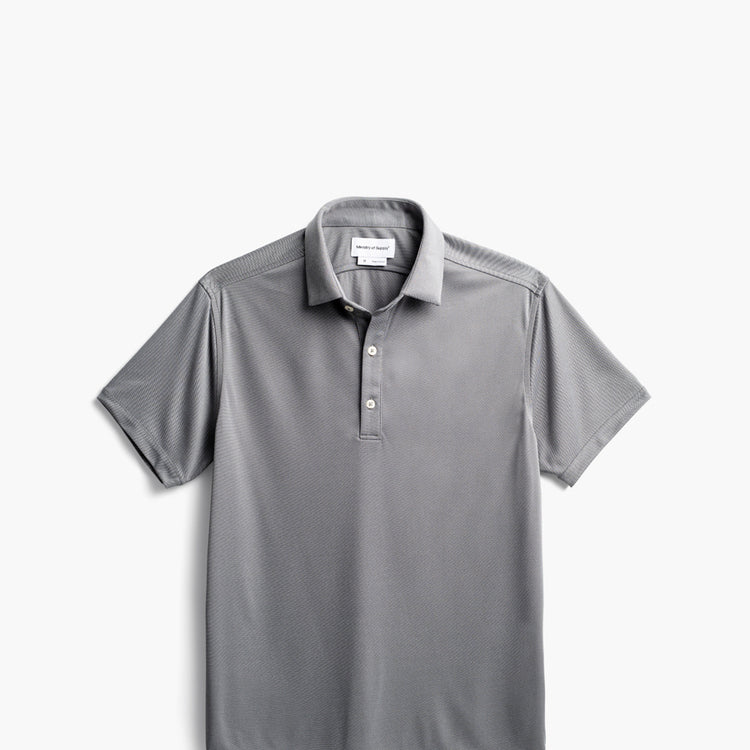 Men's Apollo Polo - Black Oxford (Brushed, Recycled)