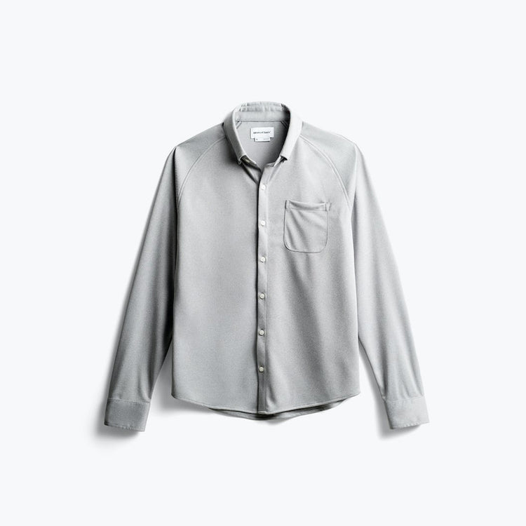 Men's Apollo Raglan Sport Shirt - Grey White Heather