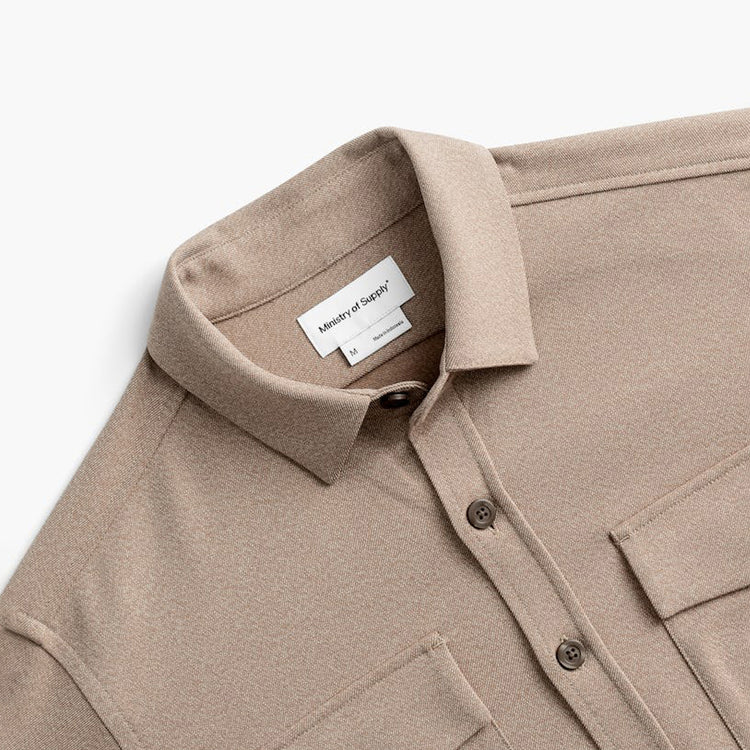 Men's Fusion Overshirt - Oatmeal Tweed