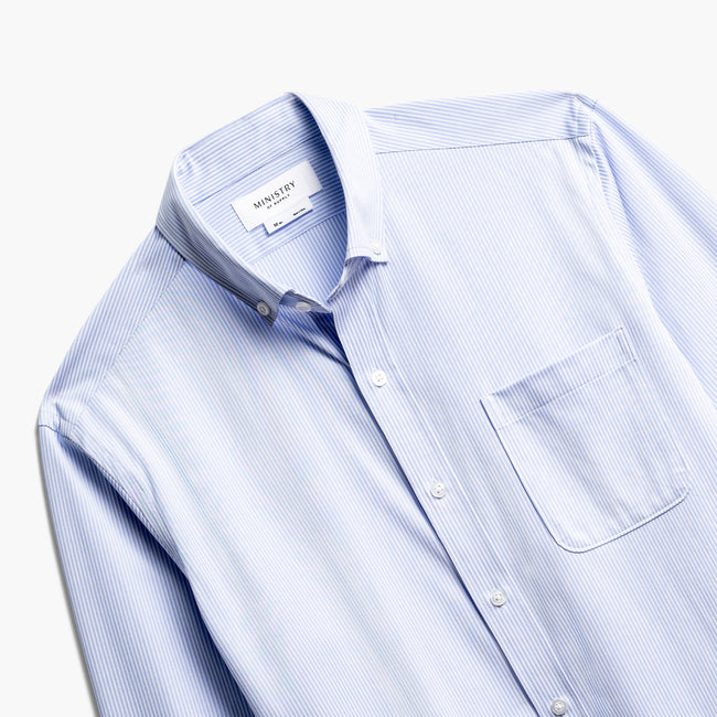 Men's Gemini Knit Shirt - Blue Stripe