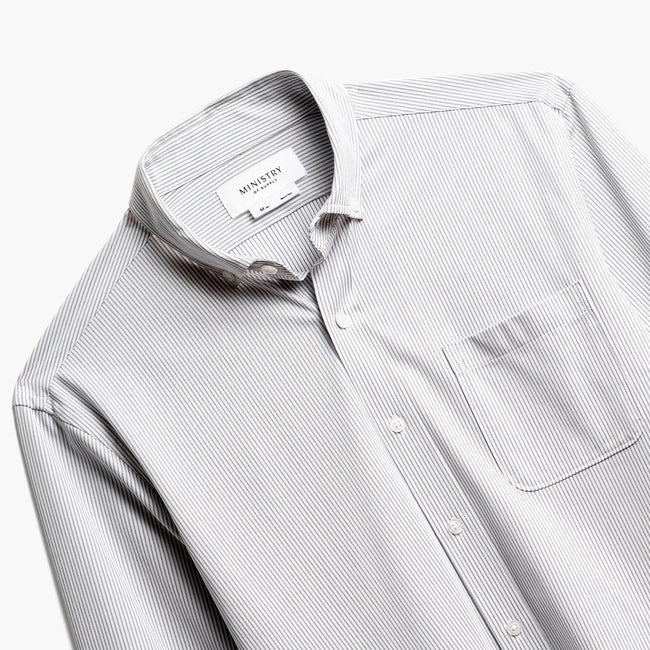 Men's Gemini Knit Shirt - Grey Stripe