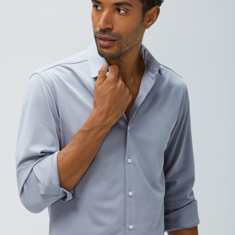 Men's Apollo Dress Shirt - Grey Oxford (Brushed)
