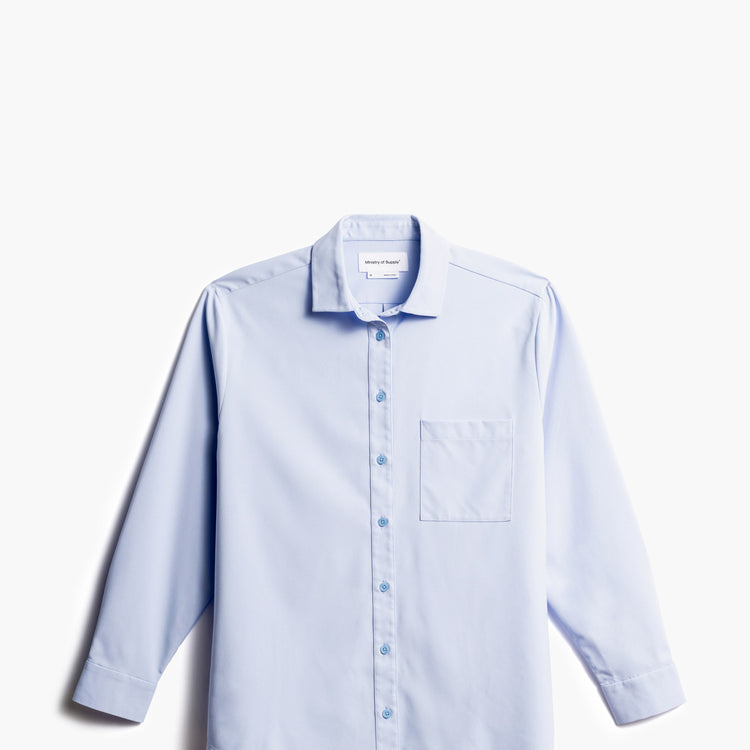 Women's Aero Zero Oversized Shirt (formerly Boyfriend Shirt) - Light Blue